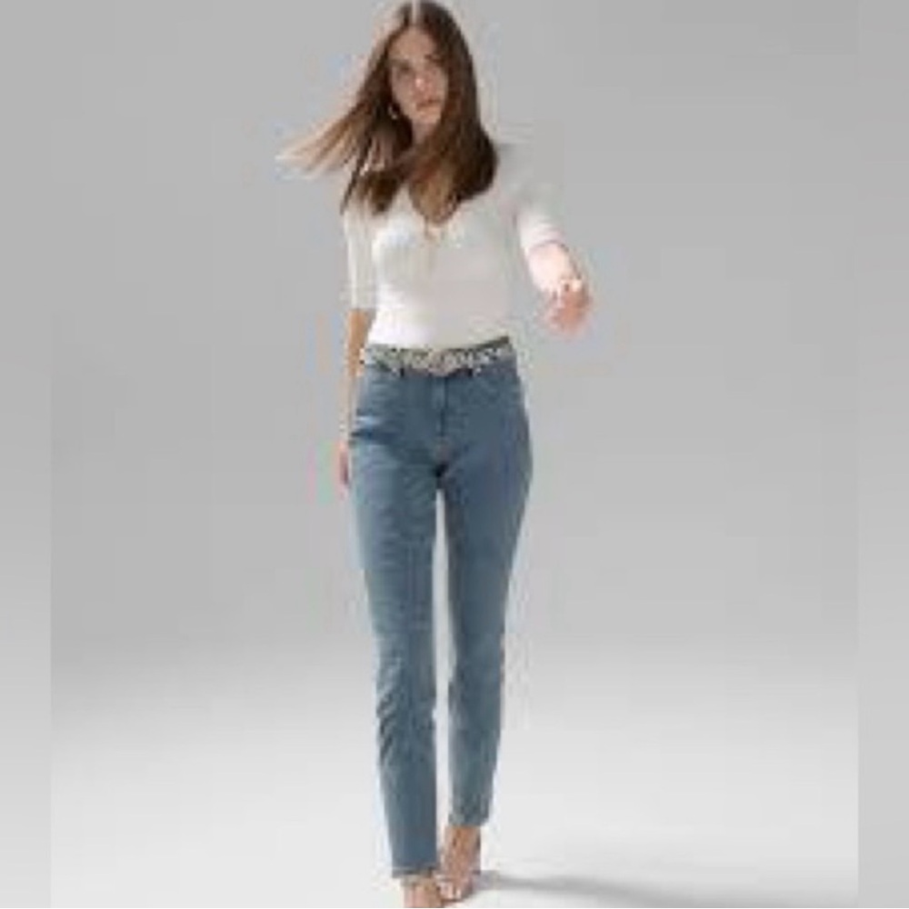 White House black market high rise straight leg jeans